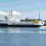 The Ferry "Ellen" leaving the shipyard