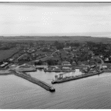 The Port of Søby seen from above in 1953