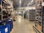 Shelves in the heated warehouse